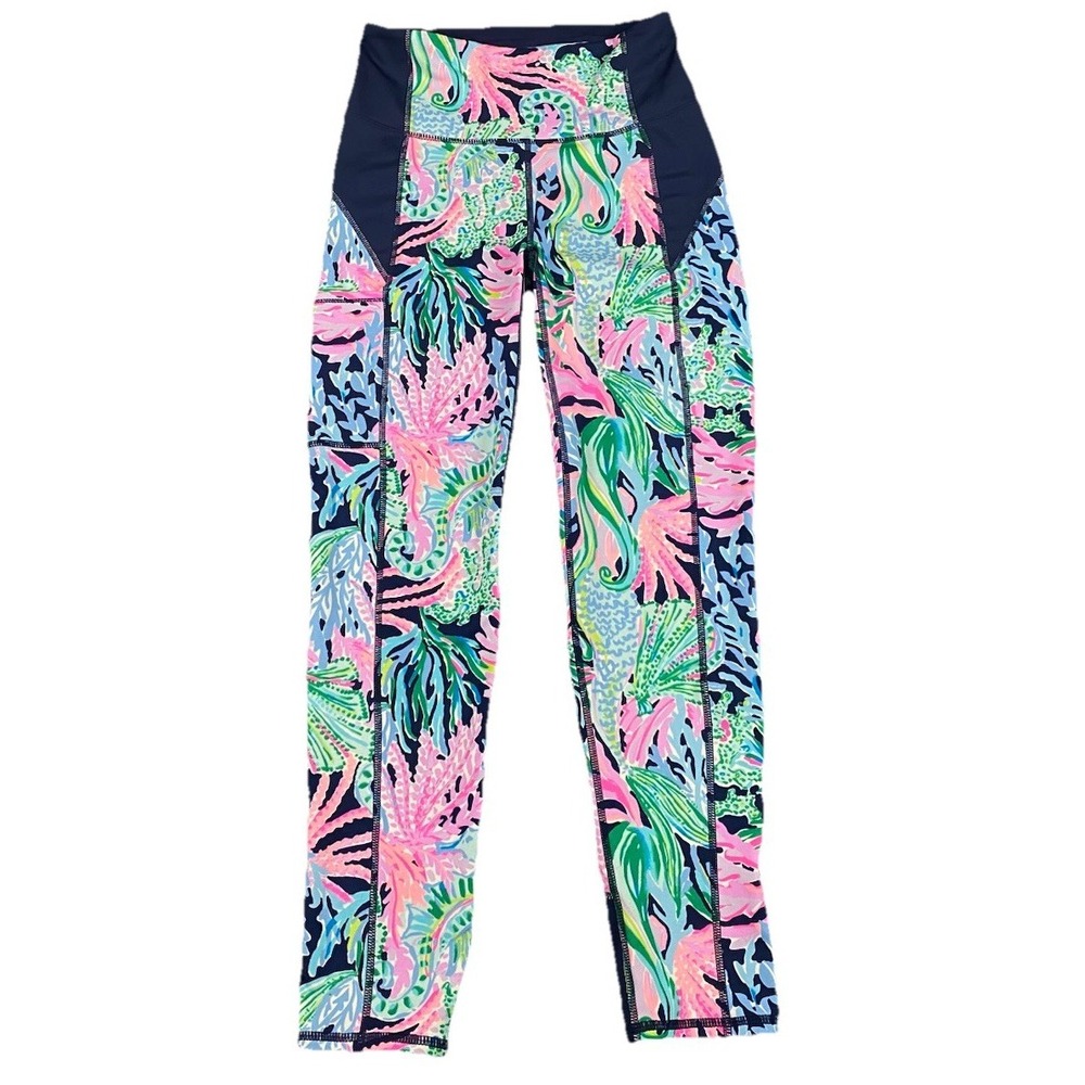 Lilly Pulitzer Weekender Legging Tide Bringing Mermaid UPF 50+ Luxletic Women XS